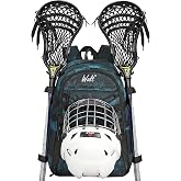 WOLT Lacrosse Bag-Lacrosse Backpack with Two Sticks Holder-Large Field Hockey Bag Holds All Sport Gears