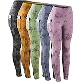 CHRLEISURE Leggings with Pockets for Women, High Waisted Tummy Control Workout Yoga Pants
