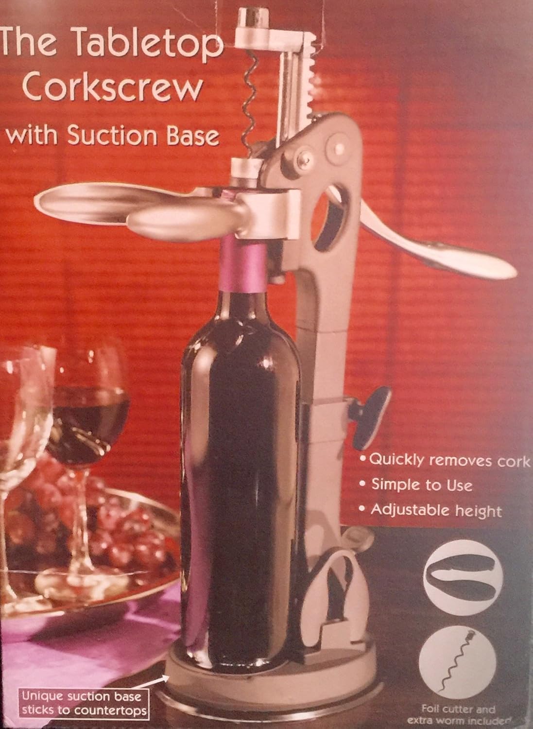 Amazon Com The Tabletop Corkscrew With Suction Base Tabletop Wine