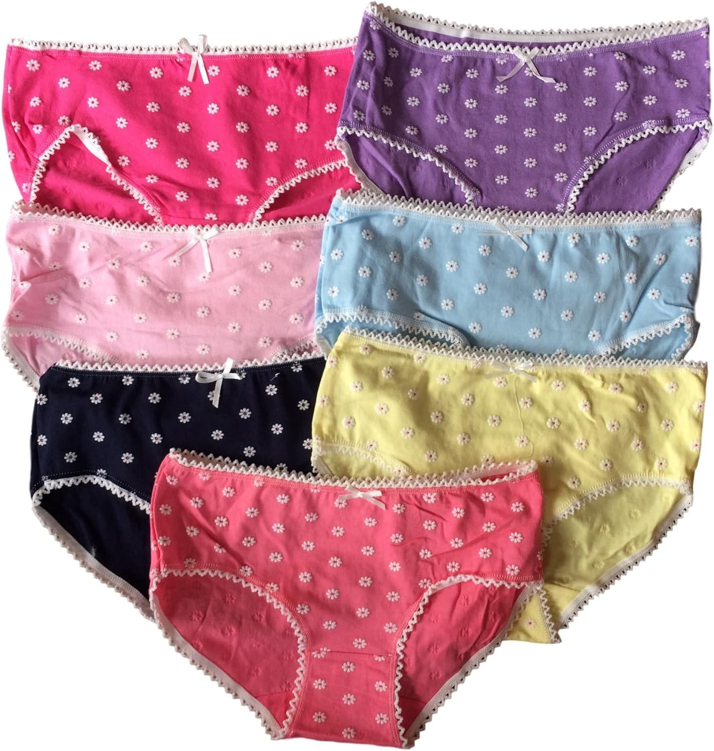 CC Teen Girls Underwear 7 Pack Mixed Colour Briefs/Pants/Knickers (One CC Teen Girls Underwear 7 Pack Mixed Colour Briefs/Pants/Knickers (One