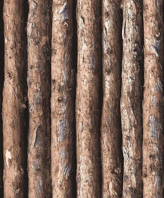 Blooming pared óxido troncos de árboles Login madera cabaña de madera