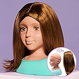 I'm A Stylist Styling Head Deluxe Lucy - Doll Mannequin Head, Interchangeable Wig, Synthetic Fiber Brown Hair Includes Magnet