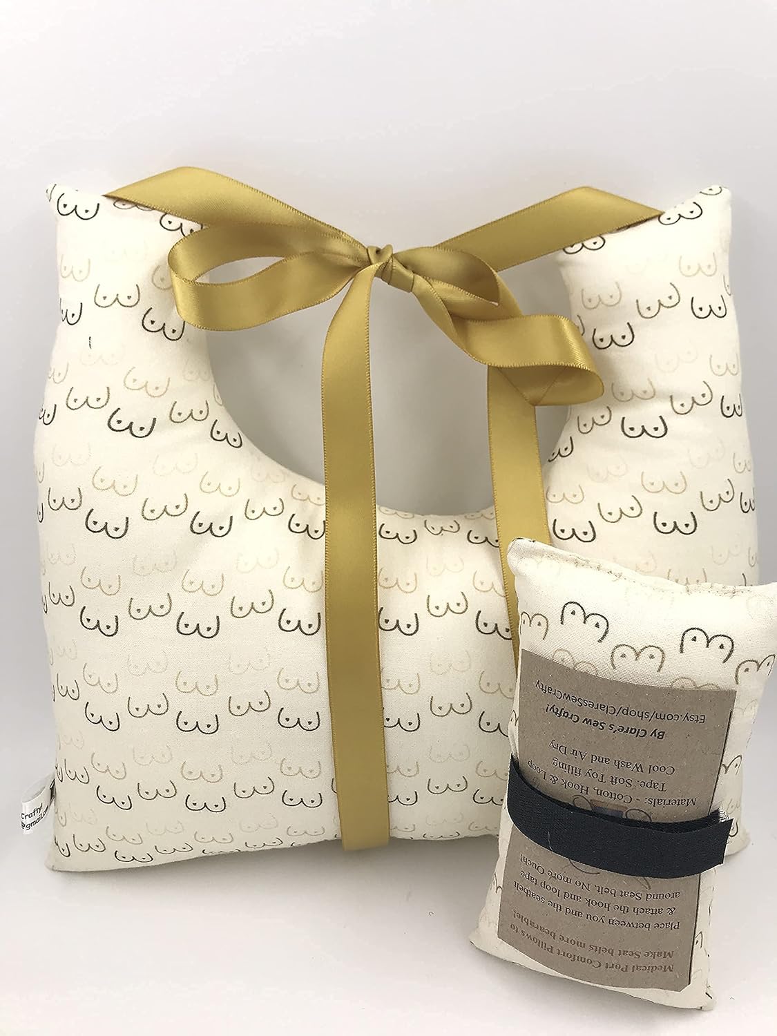 Single Boob Job, Breast Augmentation Gift Set with Seatbelt Pillow