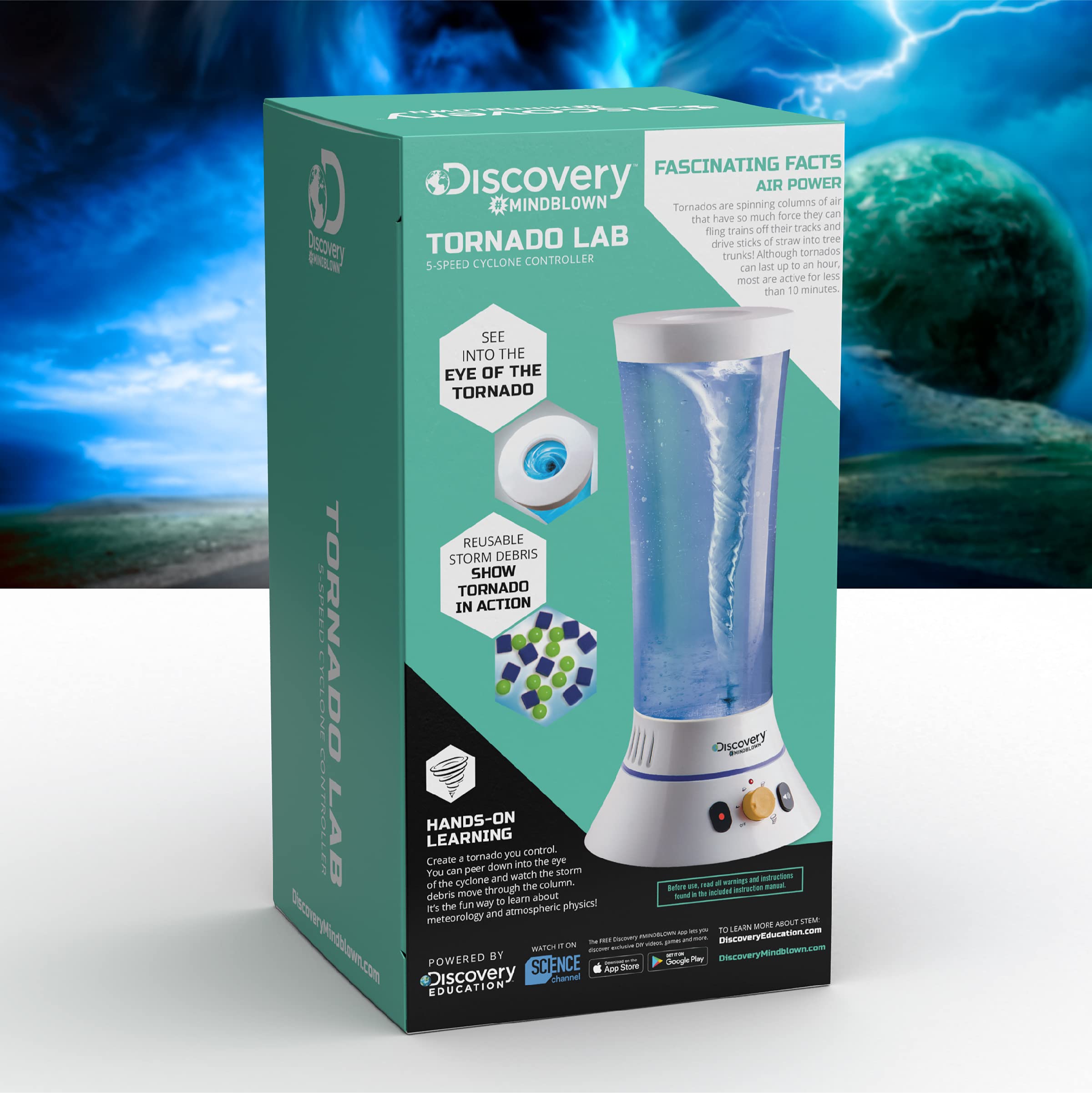 Discovery Tornado Lab, 5-Speed Cyclone Controller, Educational Learning Activity Kit, Fun and Exciting Toy, STEM Experiment Set for Boys, Girls, Kids Ages 6+