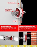 Gripit Red Plasterboard Fixings Heavy Duty Supports Up To 74kg 4 Pack view 7