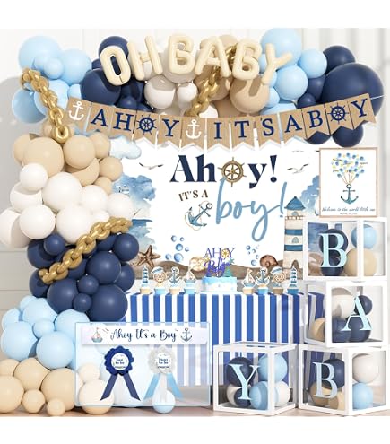 Big Dot Of Happiness Ahoy Leckerli-Boxen – 12 Stück Nautische Geschenkboxen Für Babyparty Oder Geburtstag