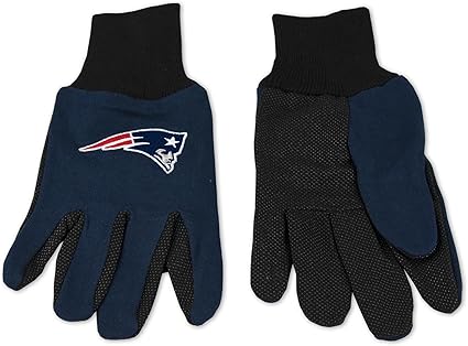 Amazon Com Wincraft New England Patriots Gloves Adult Two Tone Football Receiving Gloves Sports Outdoors