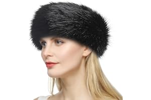 Dikoaina Womens Faux Fur Headband Winter Earwarmer Earmuff Ski