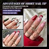 gelike ec Gel Nail Tips Kit 552pcs 11 Sizes Soft Gel Soak Off Clear view 8