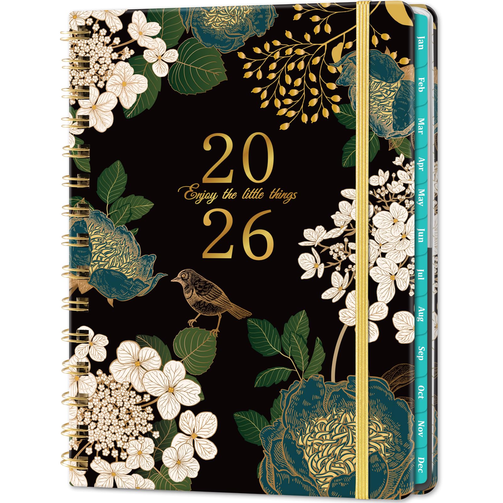 Photo 1 of 2026 Planner - 2026 Planner Weekly and Monthly, Jan.2026 - Dec.2026, 6.5" x 8.5", Planner 2026, 2026 Weekly Monthly Planner with Green Tabs, Twin-wire Binding, Back Pocket