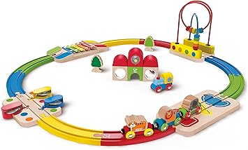 hape rainbow puzzle railway