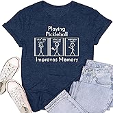 SUWATOIN Women Pickleball Shirt Pickleball Player T-Shirt Pickleball Lover Gift Tee Tops
