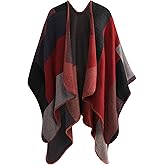 Loiyadn Shawl Wraps for Women - Open Front Ponchos for Women Oversized Pashmina Fashionable Versatile Shawl for Fall Winter