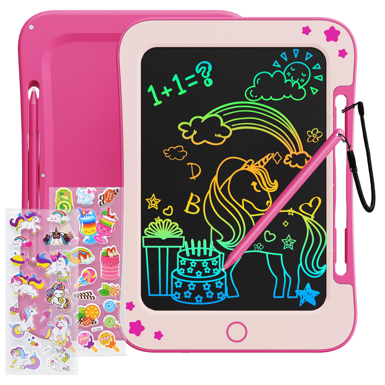 TEKFUN Kids Toys for 3 4 5 6 Years Old Boys Girls Gifts, 8.5 Inch LCD Writing Tablet Kids Drawing Board, Educational Travel Toys Boy Girl Birthday & Easter Gifts Age 3-8 (Pink)