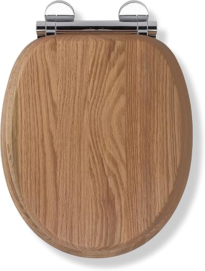 Croydex Rutland Flexi-Fix Soft Close Oak Toilet Seat