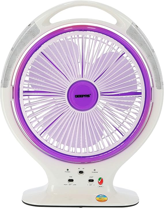Geepas Rechargeable Multifunctional Fan AC & DC Power Supply