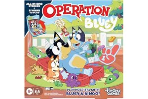 Operation Bluey Edition Board Game for Kids – Electronic Talking Game with All-in-1 Carrying Case – 2 Ways to Play – 1+ Players – 10 Mins. – Ages 6+ (Amazon Exclusive)