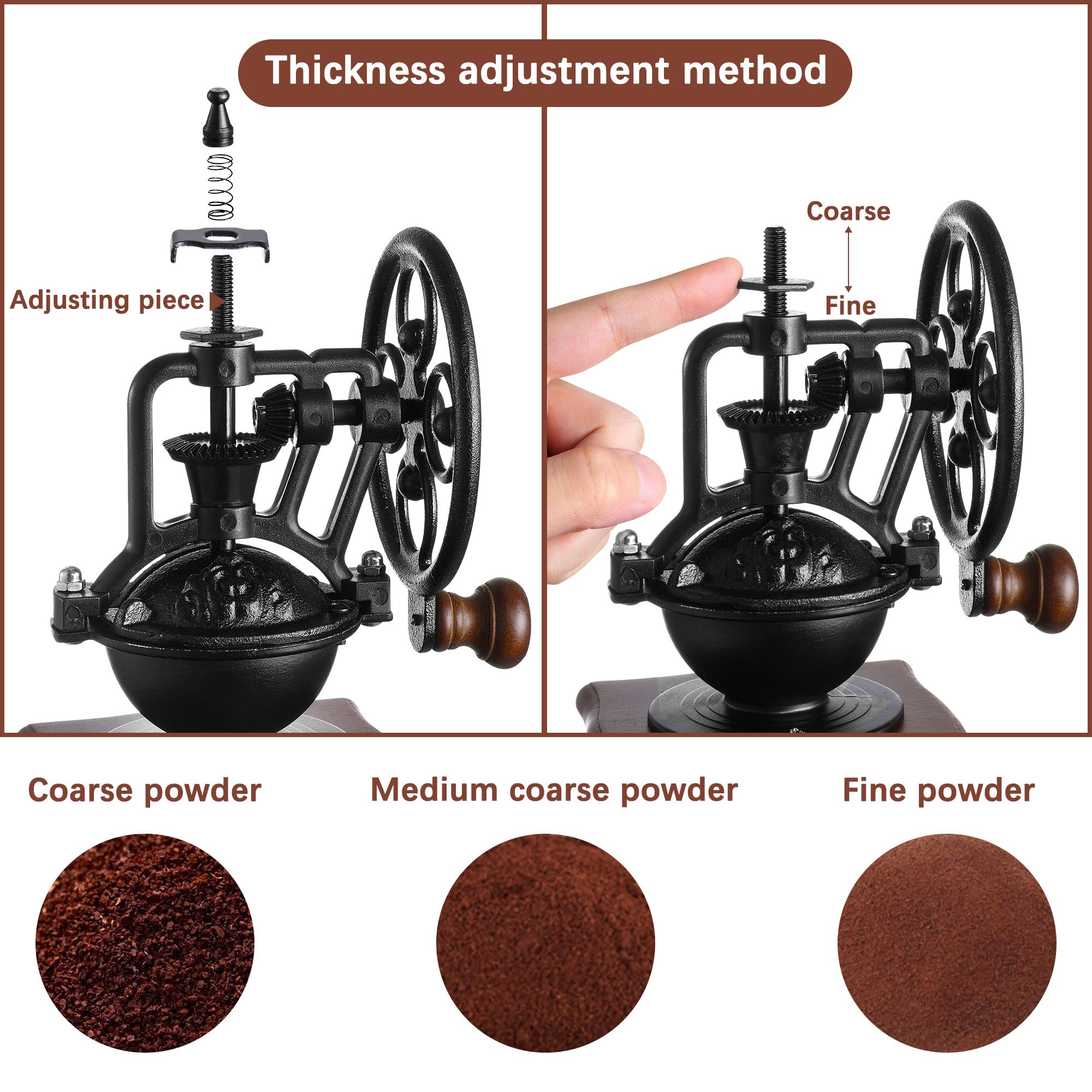 Mua Manual Coffee Grinde, Vintage Style Wooden Hand Coffee Grinder ...
