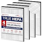 True HEPA Filter Replacement Compatible With MA-25 Medify Air Purifier by LifeSupplyUSA (4-Pack)