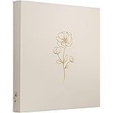 Tslespcx Photo Album 4x6 500 Photos 5 Pictures Per Page, 500 Pockets, Photo Albums 4x6 Pictures, Linen Fabric Cover Large Photo Album Book for Wedding Family Memories(Beige)