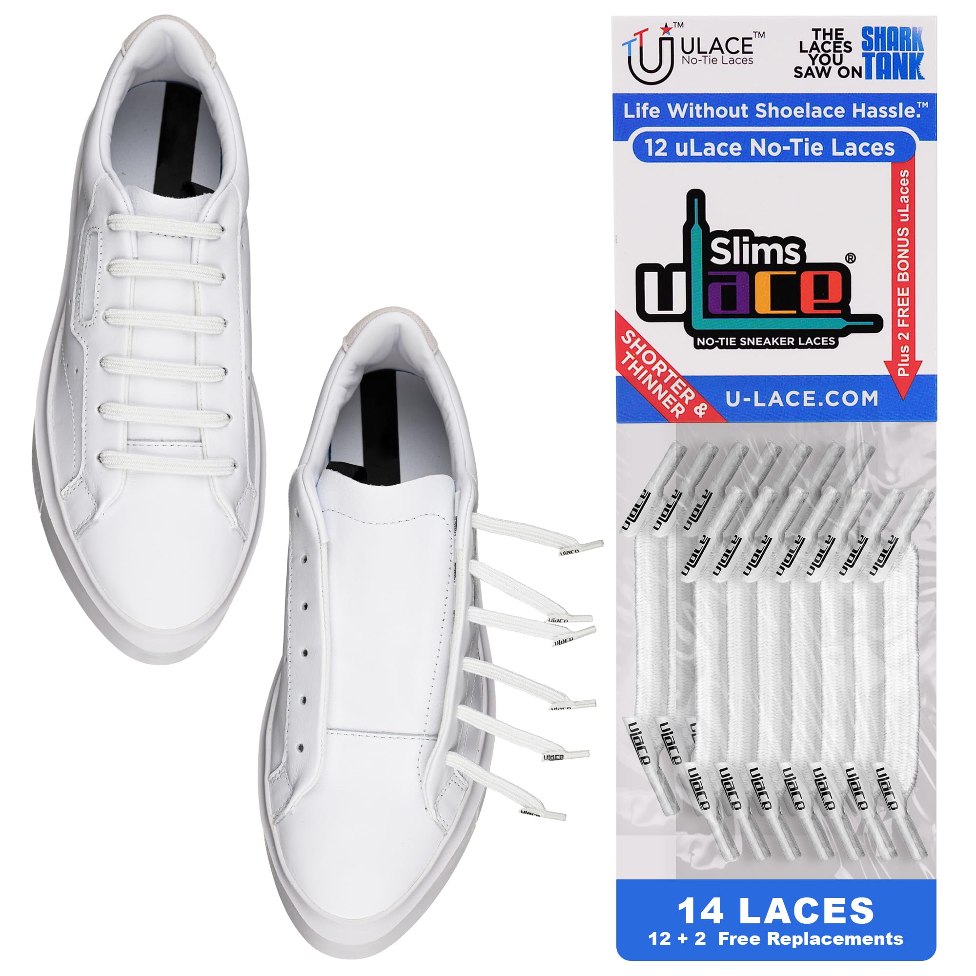 uLace Slims No-Tie Shoelaces - Elastic Shoe Laces