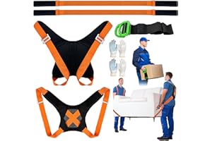 LOYALA Moving Straps Furniture Moving Adjustable Straps 2-Person Lifting and Moving System Shoulder Lifting and Moving for Move Furniture, Appliances, Mattresses, Heavy Objects up to 800 lbs (Strap Style)
