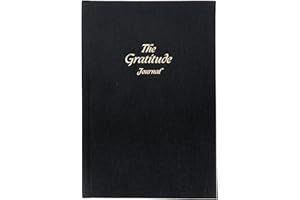 TSFPapier Gratitude Journal Daily, Weekly Planner Positive Self Affirmation Reflection Gold Foiling Notebook,Inspirational Grateful Journals 192 Pages 5.6”x8.2”,Black