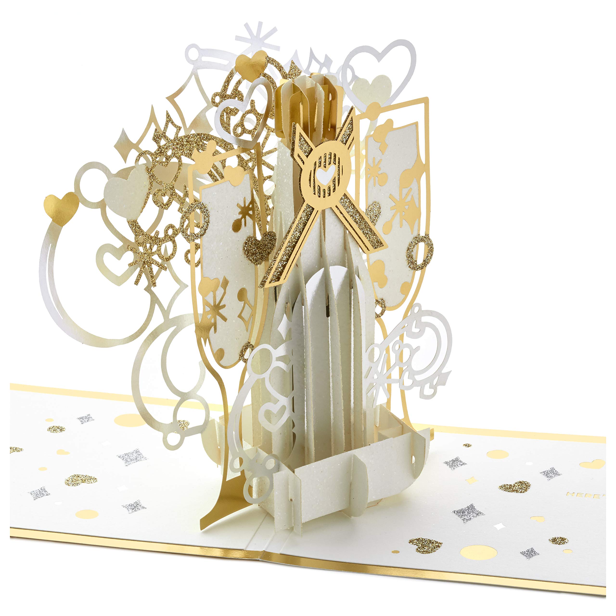 Hallmark Signature Paper Wonder Pop Up Anniversary Card (Pop The Champagne), 12.7 x 18.26 x 0.33 cm