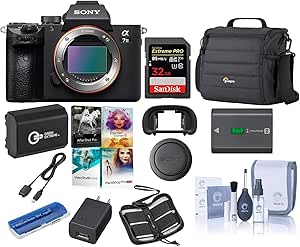 Sony Alpha a7 III 24MP UHD 4K Mirrorless Digital Camera + 32GB SDHC U3 Card + Lowepro Camera Case + Spare Battery + Cleaning Kit + Memory Wallet + Card Reader + Corel PC Photo Video Art Suite 07
