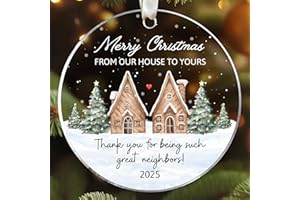 KATLADIZ Neighbor Christmas Ornaments - Neighbor Ornament - Gifts for Neighbors, Neighborhood Gifts - Christmas Ornaments for Neighbors, Friends, Besties - Acrylic Hanging Ornament 2025