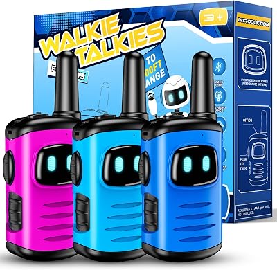 EUTOYZ Walkie Talkie 3 Pack Kids Toys Outdoor Adventure Gift