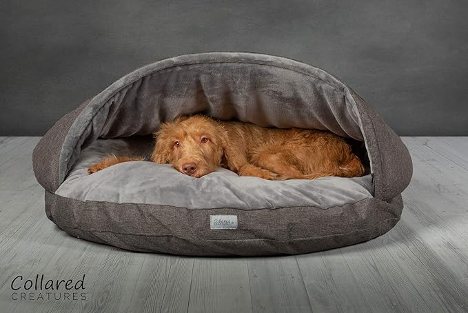 Collared Creatures Dog Cave Bed Dog Bed Extra Large 114cm 45 Grey Amazon Co Uk Pet Supplies