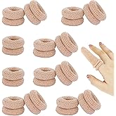 20PCS Elastic Finger Bandages, Reusable Thumb Protectors for Wounds, Fingertip Covers for Gardening, Cooking, Crafting - Skin Color