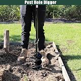 VIDETOL 10X60cm Manual Fence Post Auger with Non-Slip Handle view 6