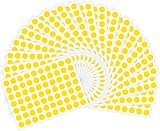 HYBSK Hylabelest 10mm Yellow Dot Stickers 1400 20 Sheets Gloss Paper Labels