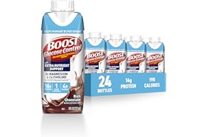 BOOST Glucose Control Ready to Drink Nutritional Drinks with Extra Nutrient Support Drink, Rich Chocolate, 8 Fl Oz, Pack of 24