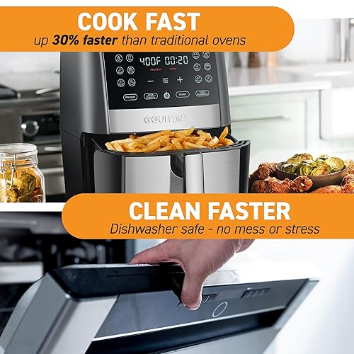 Gourmia Qt Digital Air Fryer GAF826 – XL Capacity with 12 One