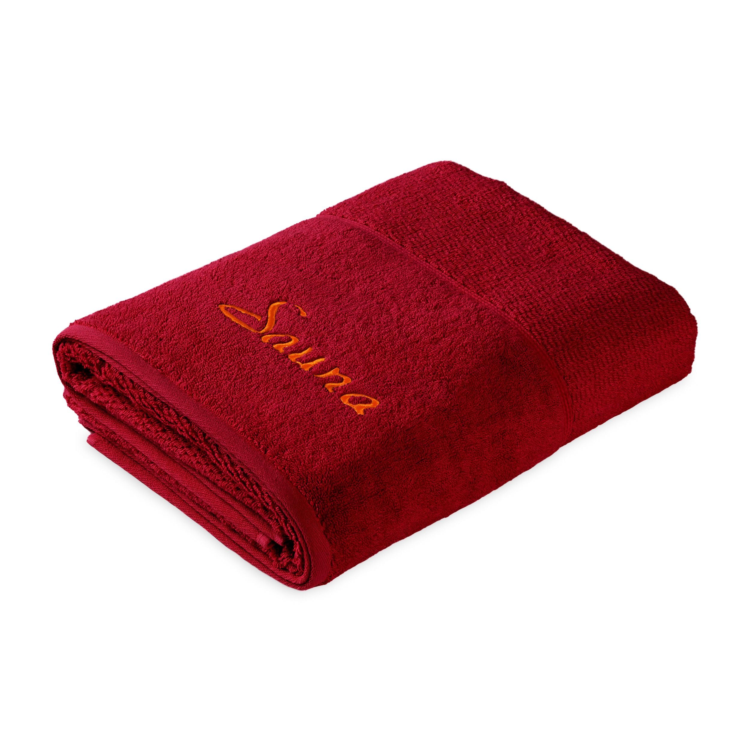 Frottana Pearl sauna towel 80 x 200 cm, 100% cotton, ruby