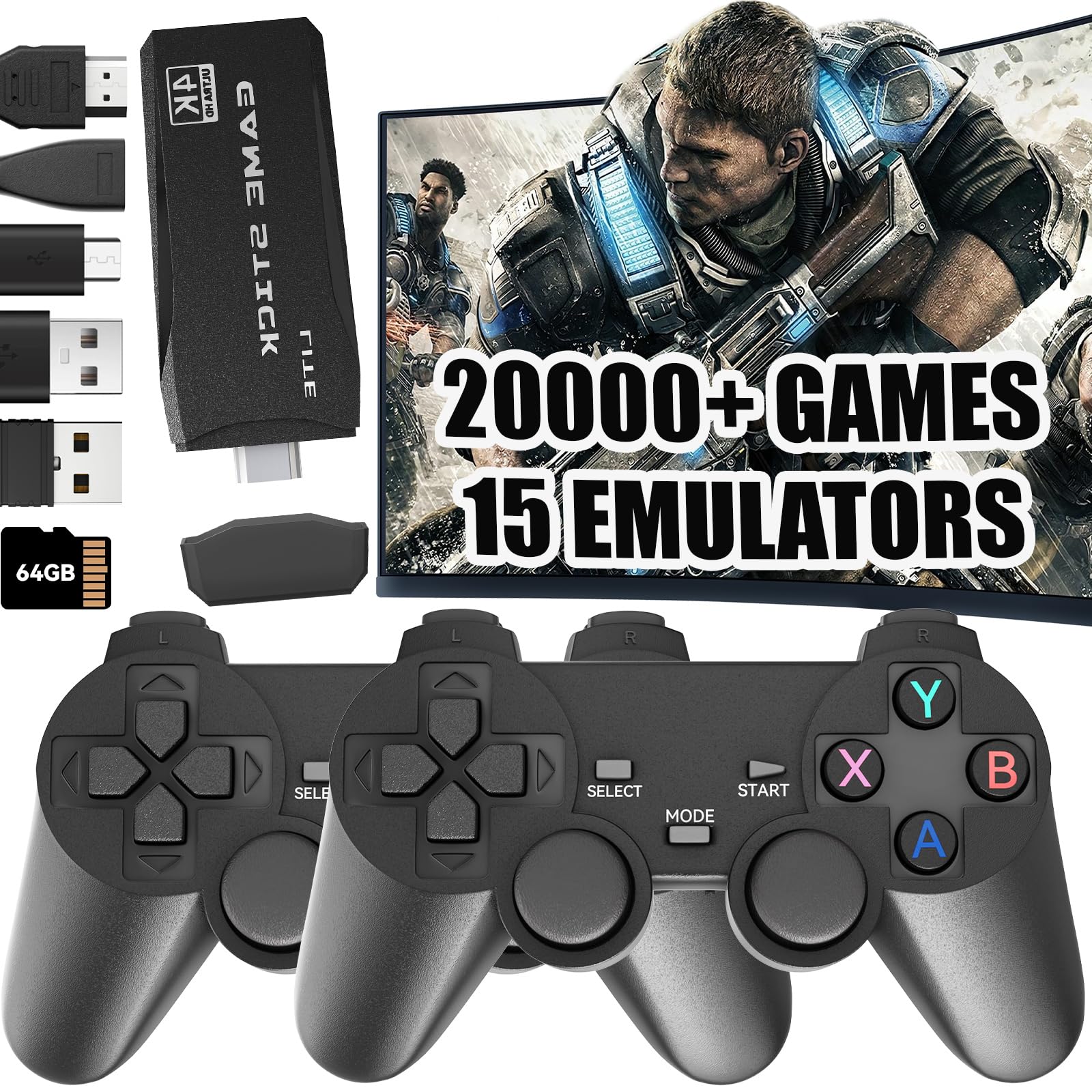 Retro Gaming Console, Plug and Play Video Games