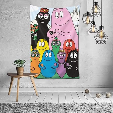 Amazon Co Jp バーバパパ タペストリー 壁掛け おしゃれ 多機能 カバー 背景布 室内装飾タペストリー カーテン シンプル 個性ギフト プレゼント 新居祝い150 100cm Generic