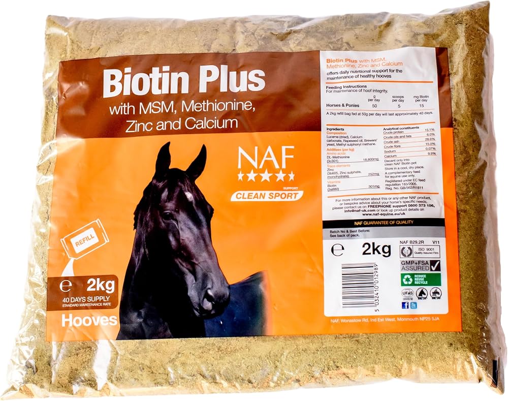 NAF Biotin Plus Refill High Strength Hoof Supplement 2kg Powder