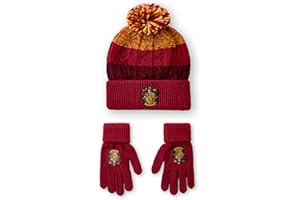 Harry Potter Hat and Gloves Set Kids | Boys Girls Gryffindor Ravenclaw Slytherin Hufflepuff House Options