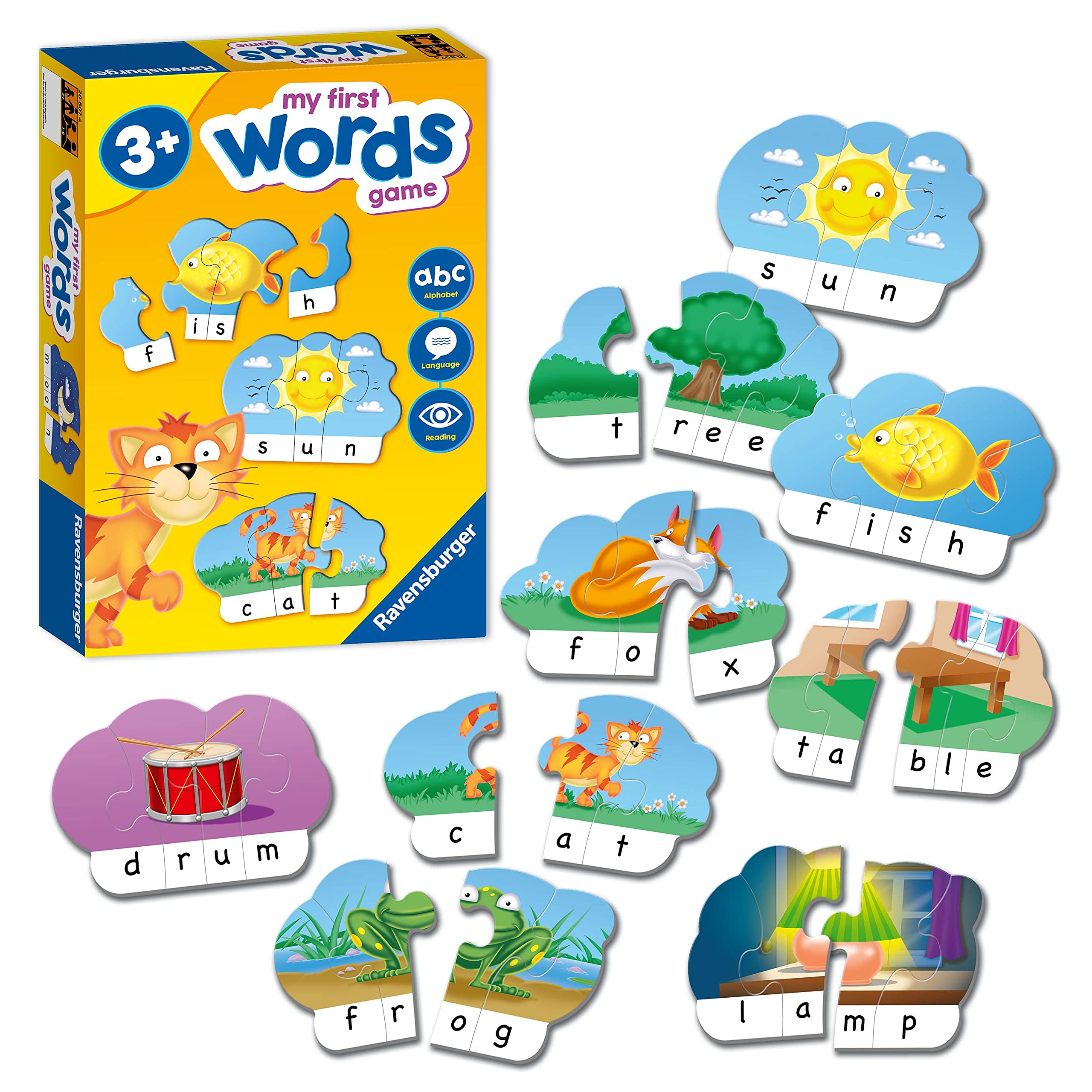 Ravensburger My First Game: Words Educational Games for Kids Age 4 Years Up - Ideal for Early Learning, Alphabet, Reading and Spelling