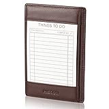 HISCOW Classy Leather Note Jotter with Pen Holder