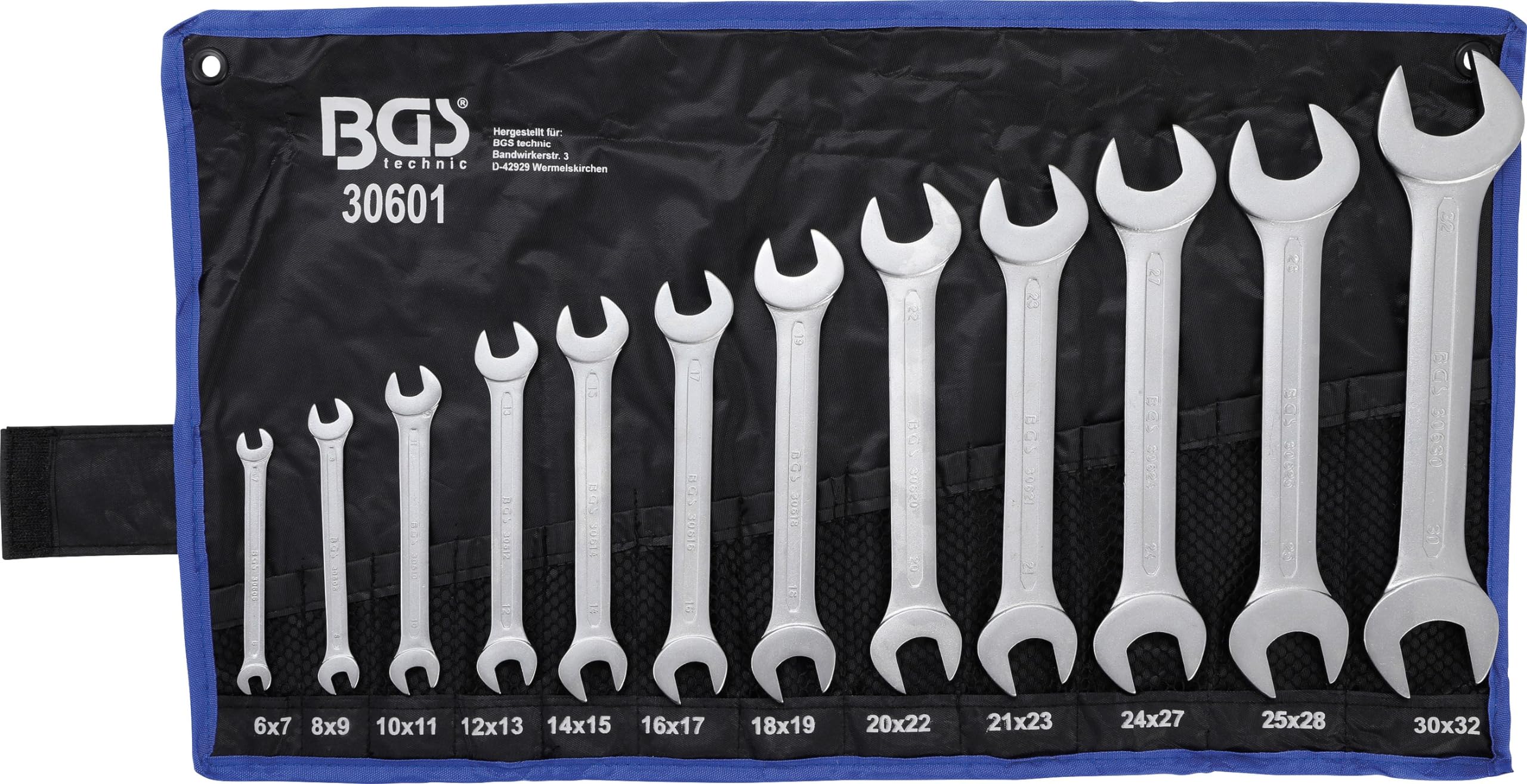 BGS 30601 | Double Open End Spanner Set | 6 - 32 mm | 12 pcs.