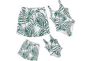 IFFEI Mommy and Me Swimsuits One Piece Monokini Family Matching Bathing Swimwear Beach Wear