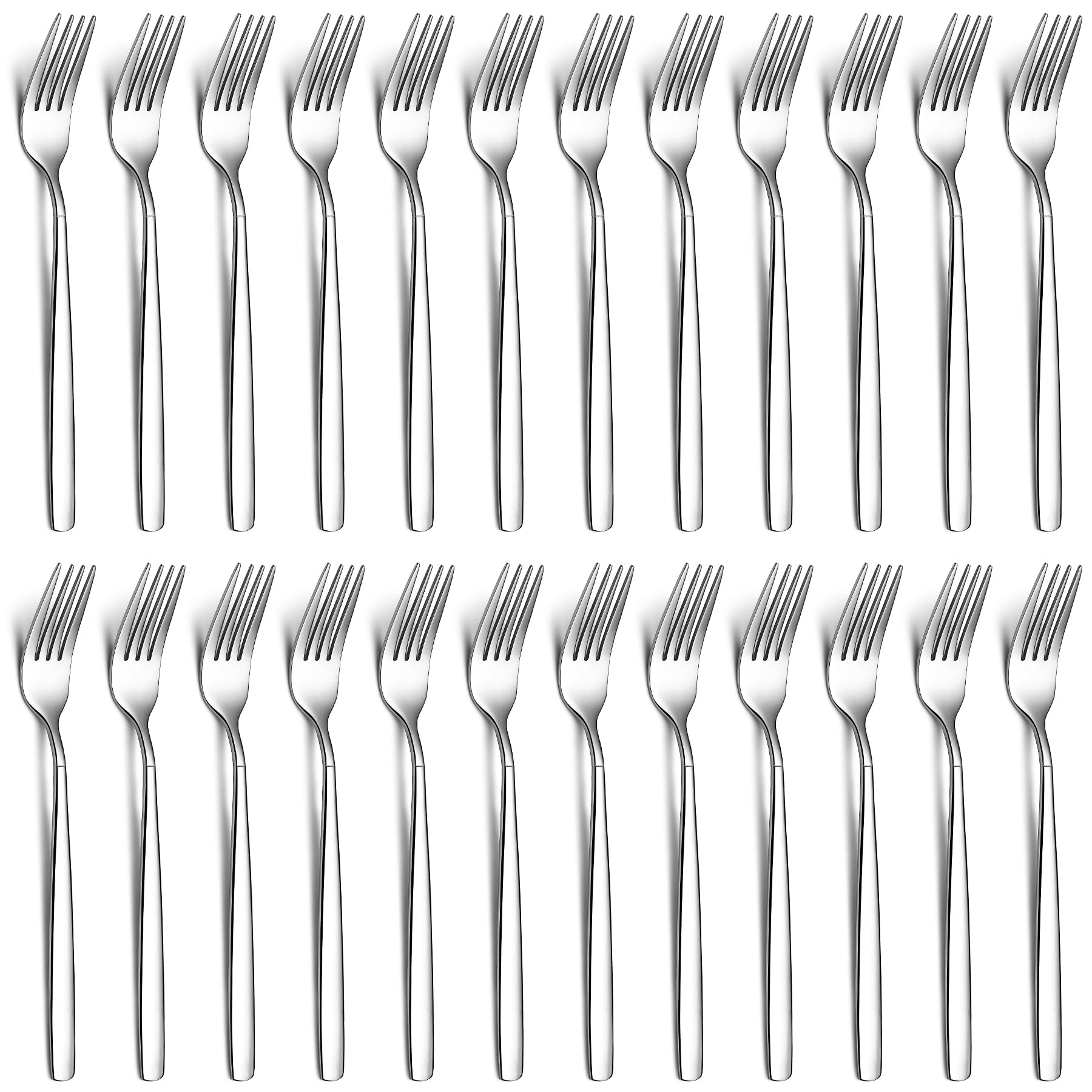 Kyraton Dinner Forks Set of 24 Pieces, 18.3cm Stainless Steel Table Forks Cutlery Set for Home, Restaurant, Hotel, Dishwasher Safe