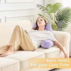 Sasttie Reading Pillow for Bed, Velvet Back Support