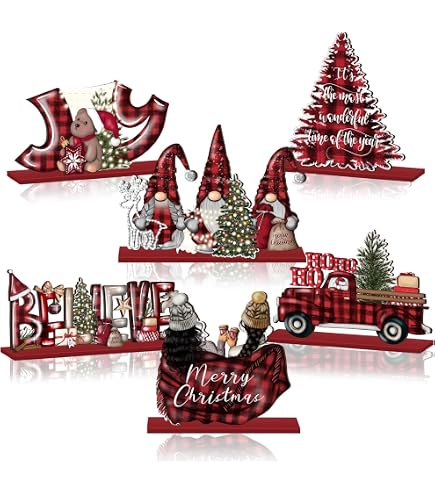 7 Pcs 4th Of July Wooden Sign Decor - Patriotic Tiered Tray Decorations For Independence Day - View #7