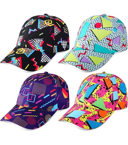 Retro 80s 90s Baseball Cap - Vintage Adjustable Hat for Women and
